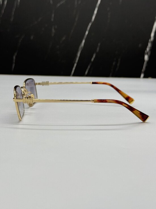 NEW MIU MIU MUA53S 5AK04O GREY GOLD SUNGLASSES MIU MIU MU A53S 5AK04O main image 4